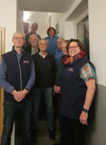 unsere Neuen: Brigitte Rogge, Claude Habermeier, Claus Dötzer, Fritz zur Kammer, Klemens Kemper, Norbert Trappe, Winfried Weinert, Wolfgang Fischer (es fehlen: Andreas Kreitling-Thomas und Joseph Schwegmann)